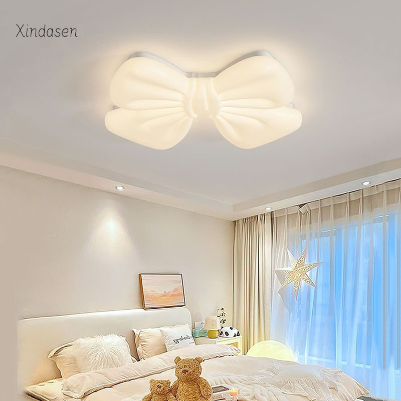 Baby Nursery Chandelier - Kids Ceiling Lamp Butterfly Bow Baby