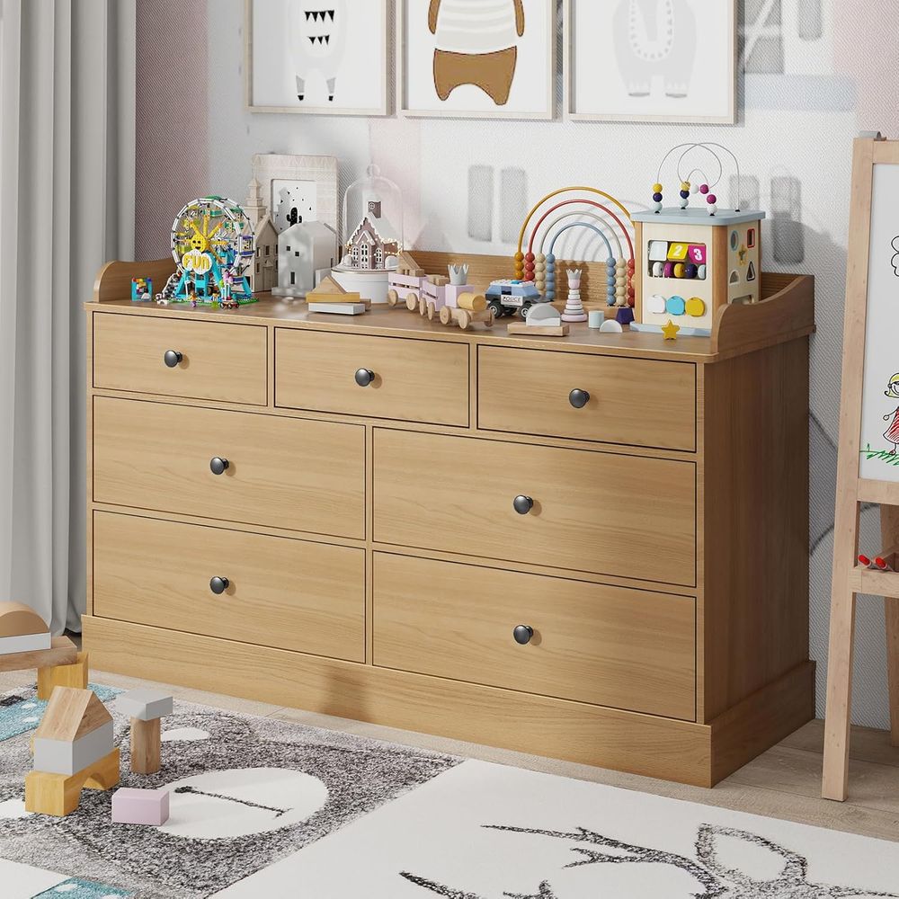 Baby Nursery Furniture Sets - 7-Drawer Kids Dresser, Changing Table, Nursery