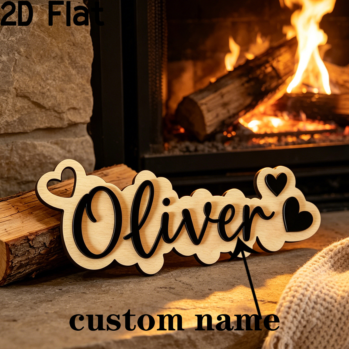 Baby Nursery Toy - 1Pc Custom Love Decor Wooden Acrylic