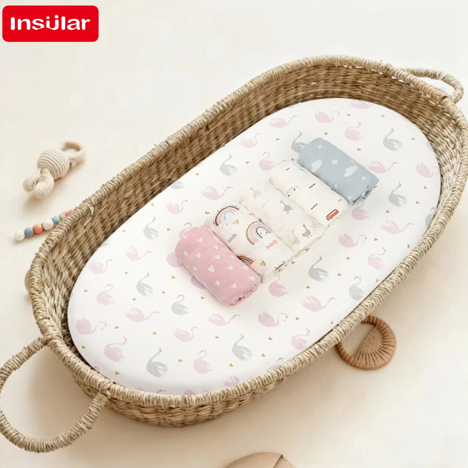 Baby Nursery Carpet - INSULAR 1PCS Polyester Fitted Crib Sheet