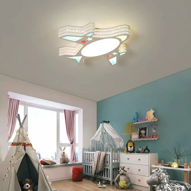 Baby Nursery Chandelier - Cartoon Airplane Ceiling Light For Kids