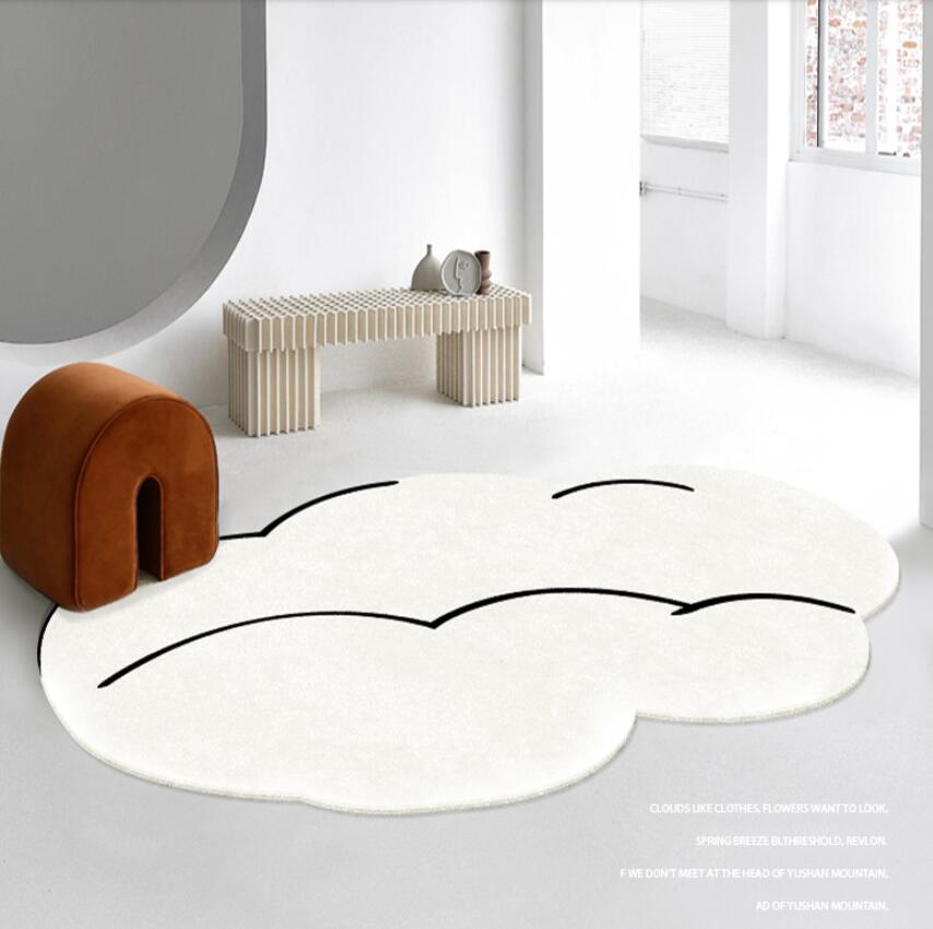 Baby Nursery Carpet - Soft Plush Cloud Shaped Bedside Carpet