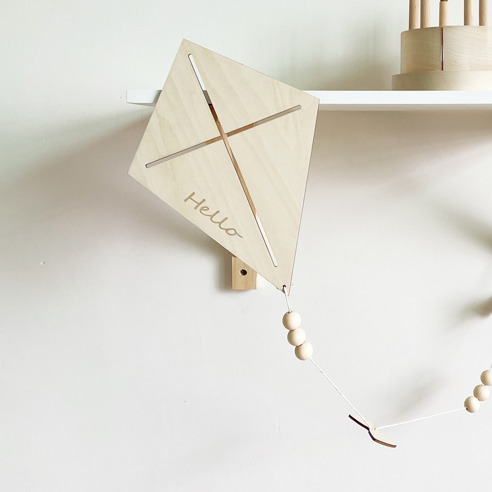 Baby Nursery Products - INS Nordic Wooden Kite Wall Ornaments