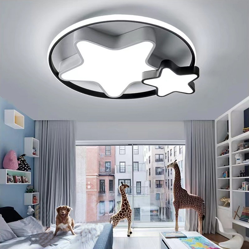 Baby Nursery Chandelier - Modern White Star Ceiling Lights Baby