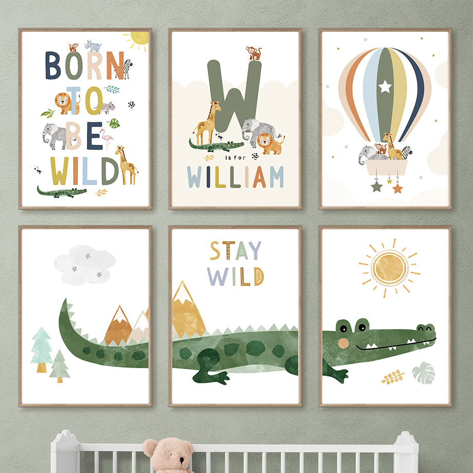 Baby Nursery Products - Crocodile Balloon Lion Elephant Giraffe Nordic