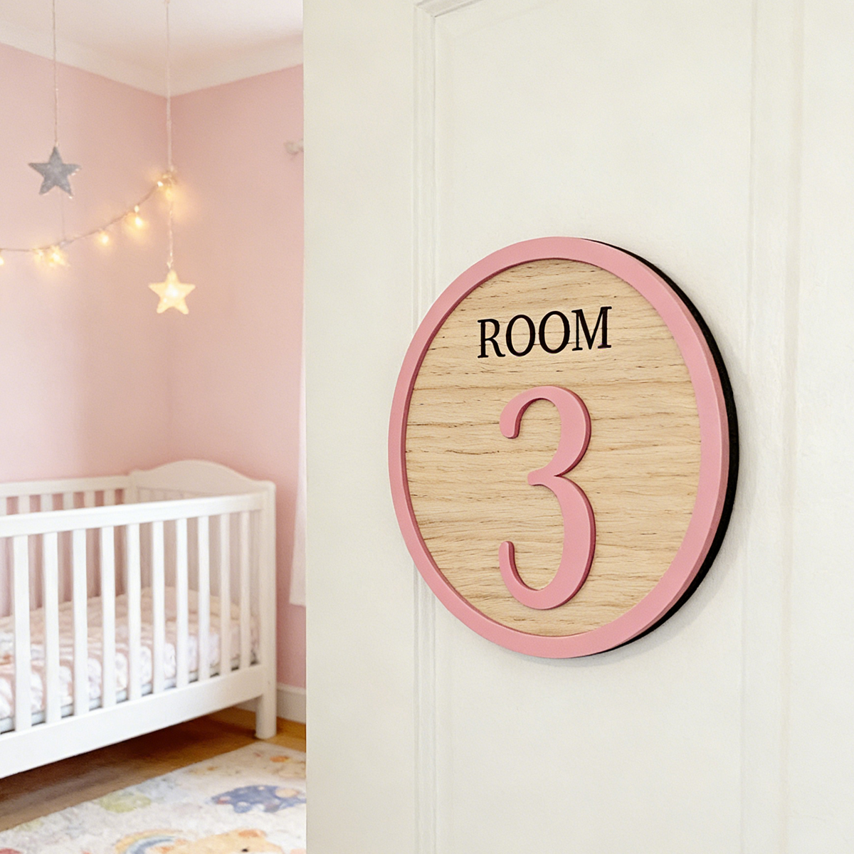 Baby Nursery Toy - 1Pc Cutom Room Number Wooden Acrylic