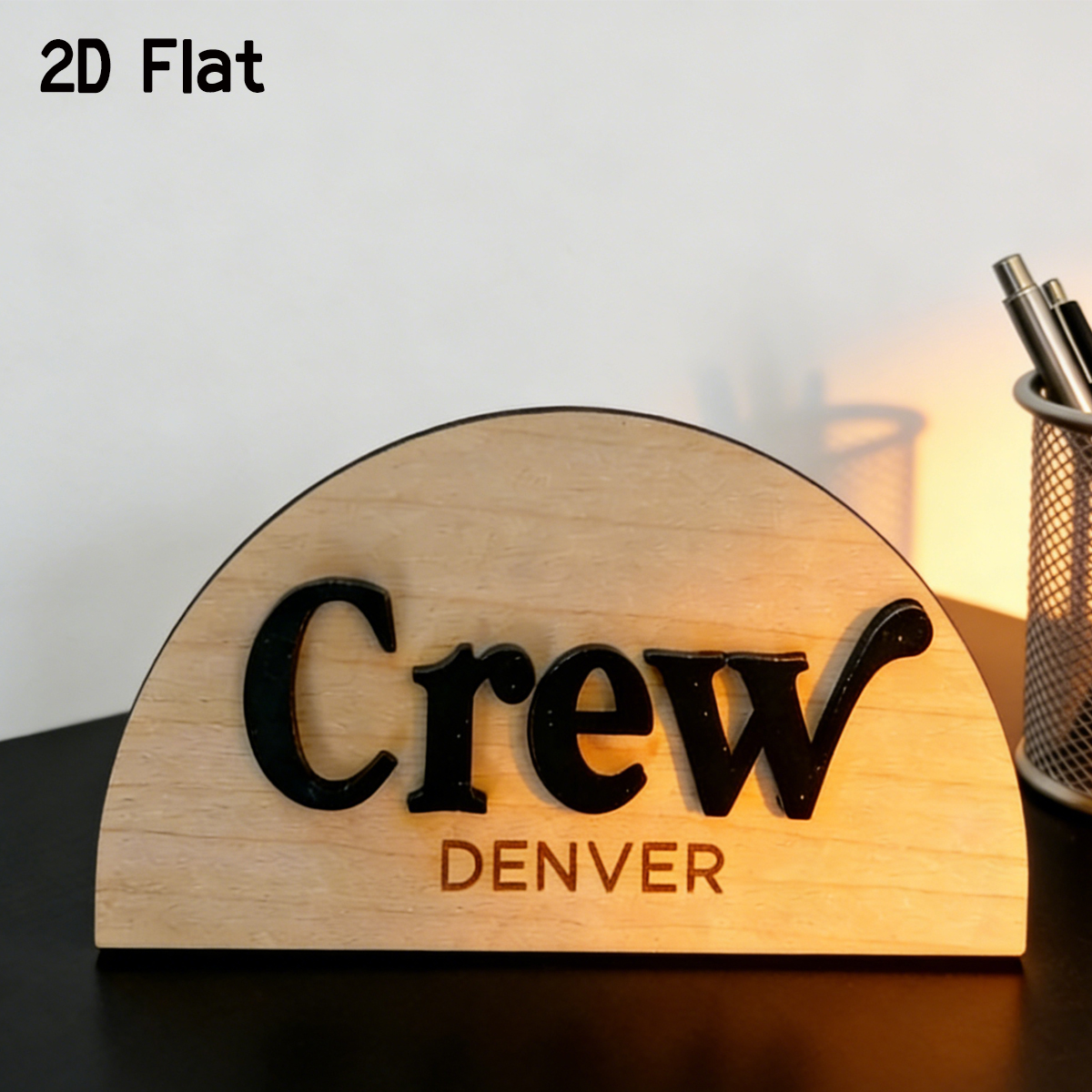 Baby Nursery Toy - 1Pc Cutom Crescent Wooden Acrylic Name