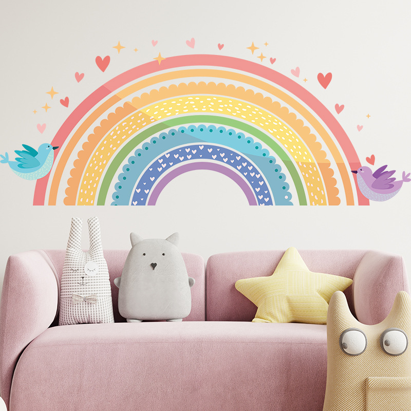 Baby Nursery Products - Colorful Rainbow Bird Love Wall Stickers