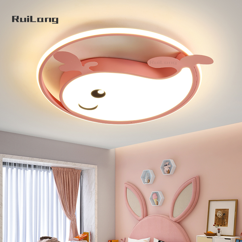 Baby Nursery Chandelier - Cartoon Whale Led Ceiling Light Kids