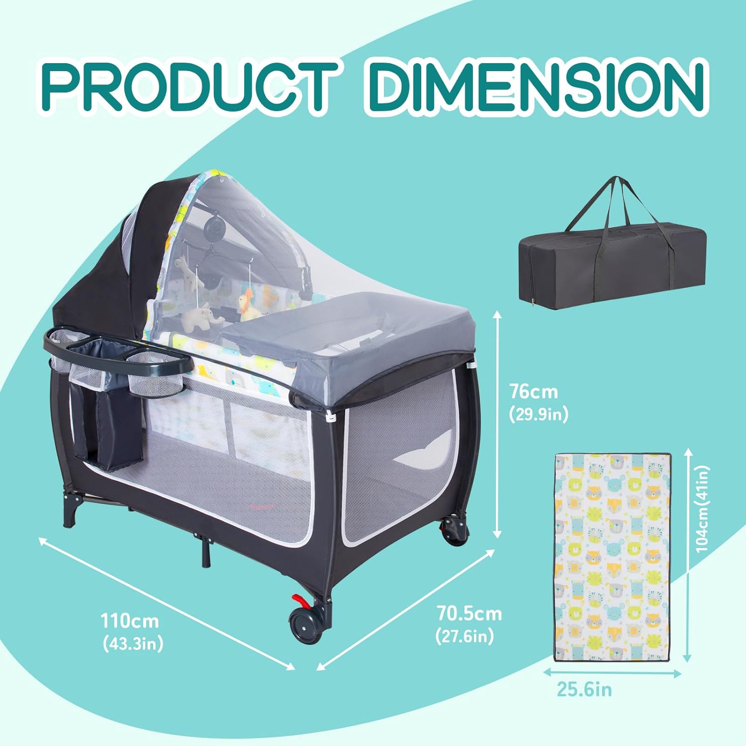 4 in 1 Pack and Play,Portable  - Baby Nursery Furniture Sets 评论和价格