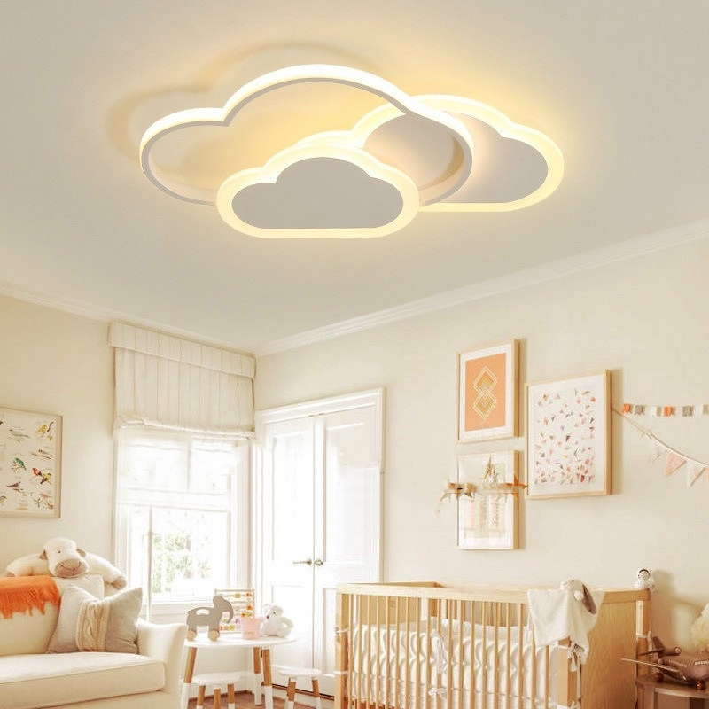 White Cloud Ceiling Light Kids - Baby Nursery Chandelier 评论和价格