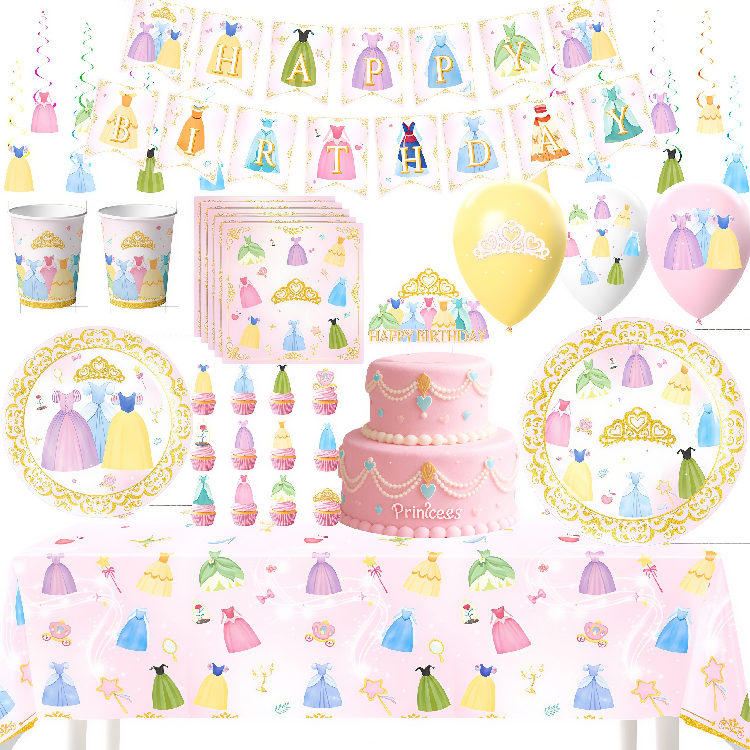 Princess Dress Girls Birthday  - Baby Nursery Ideas Girl 评论和价格