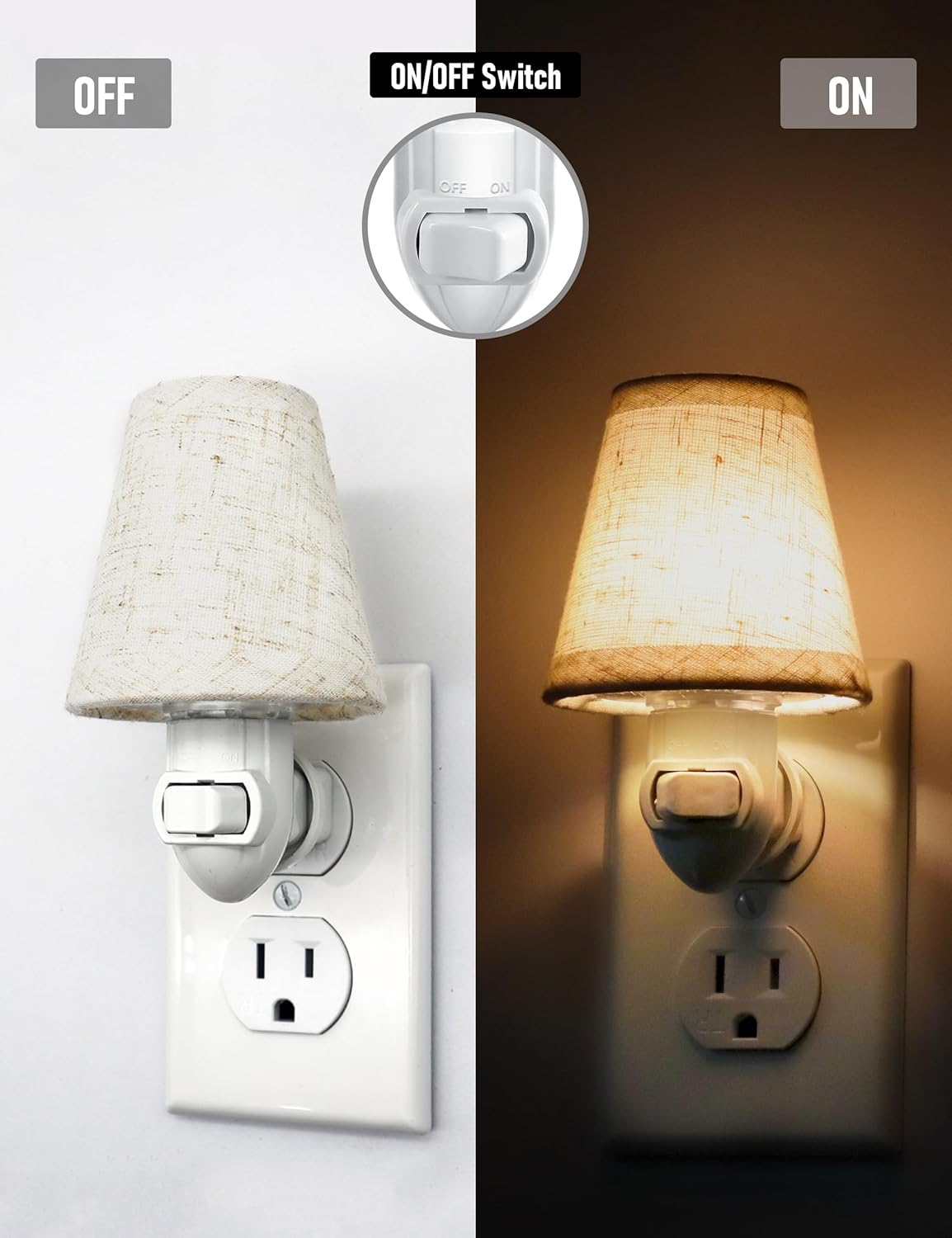 Vintage Plug in Night Light wi - Baby Nursery Light Shade 评论和价格