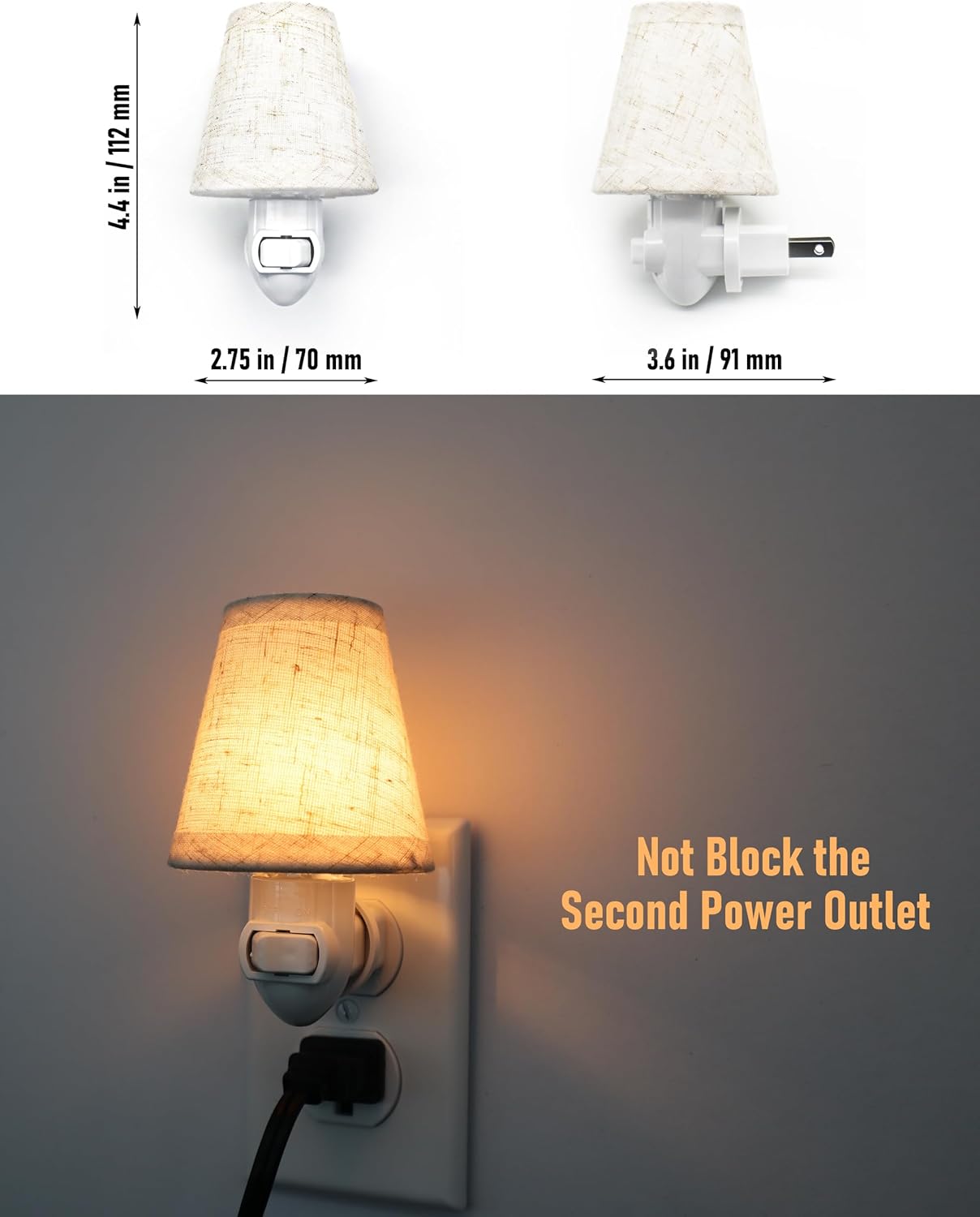 Vintage Plug in Night Light wi - Baby Nursery Light Shade 评论和价格