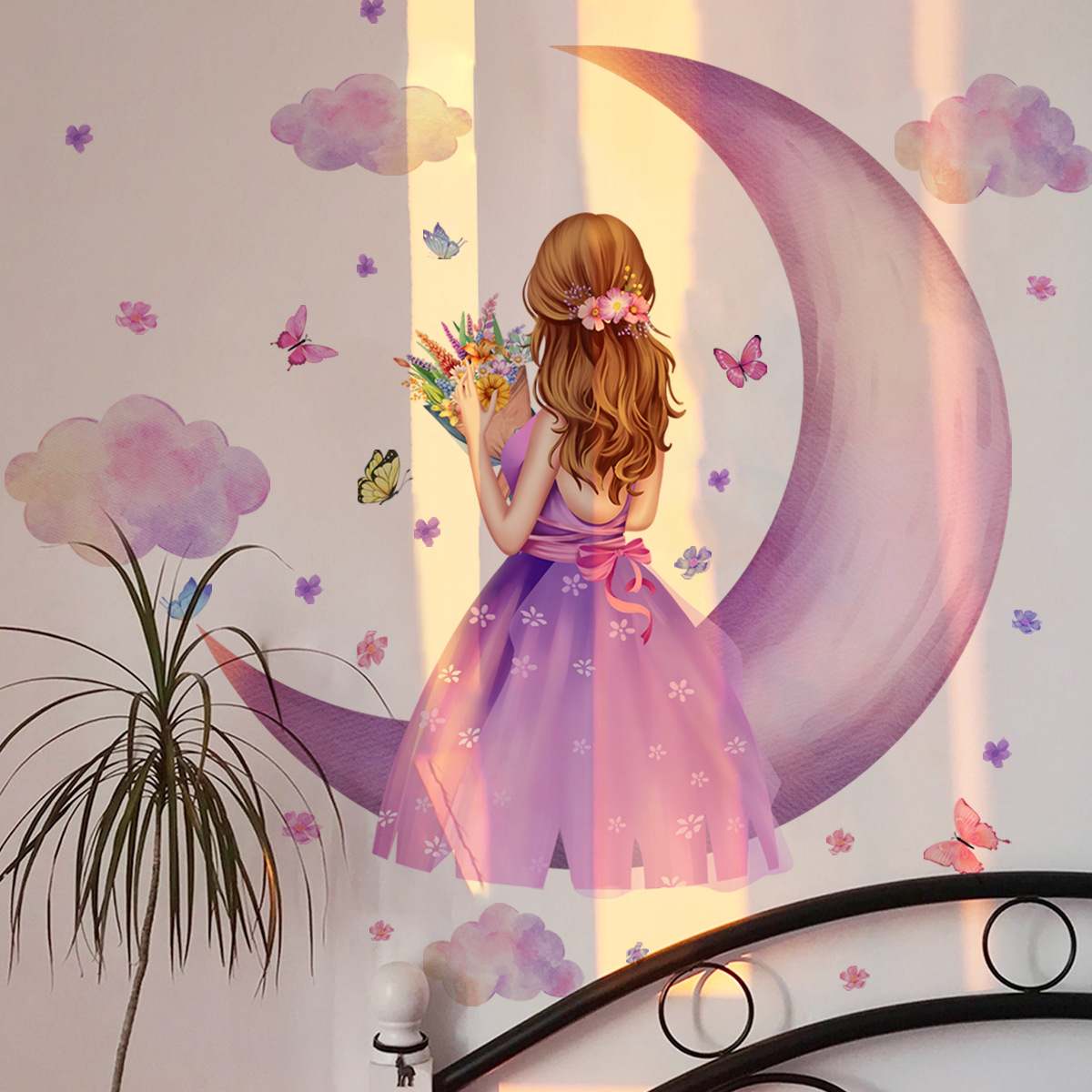 Large Girl Vinyl Tile Child Wa - Baby Nursery Ideas Girl 评论和价格