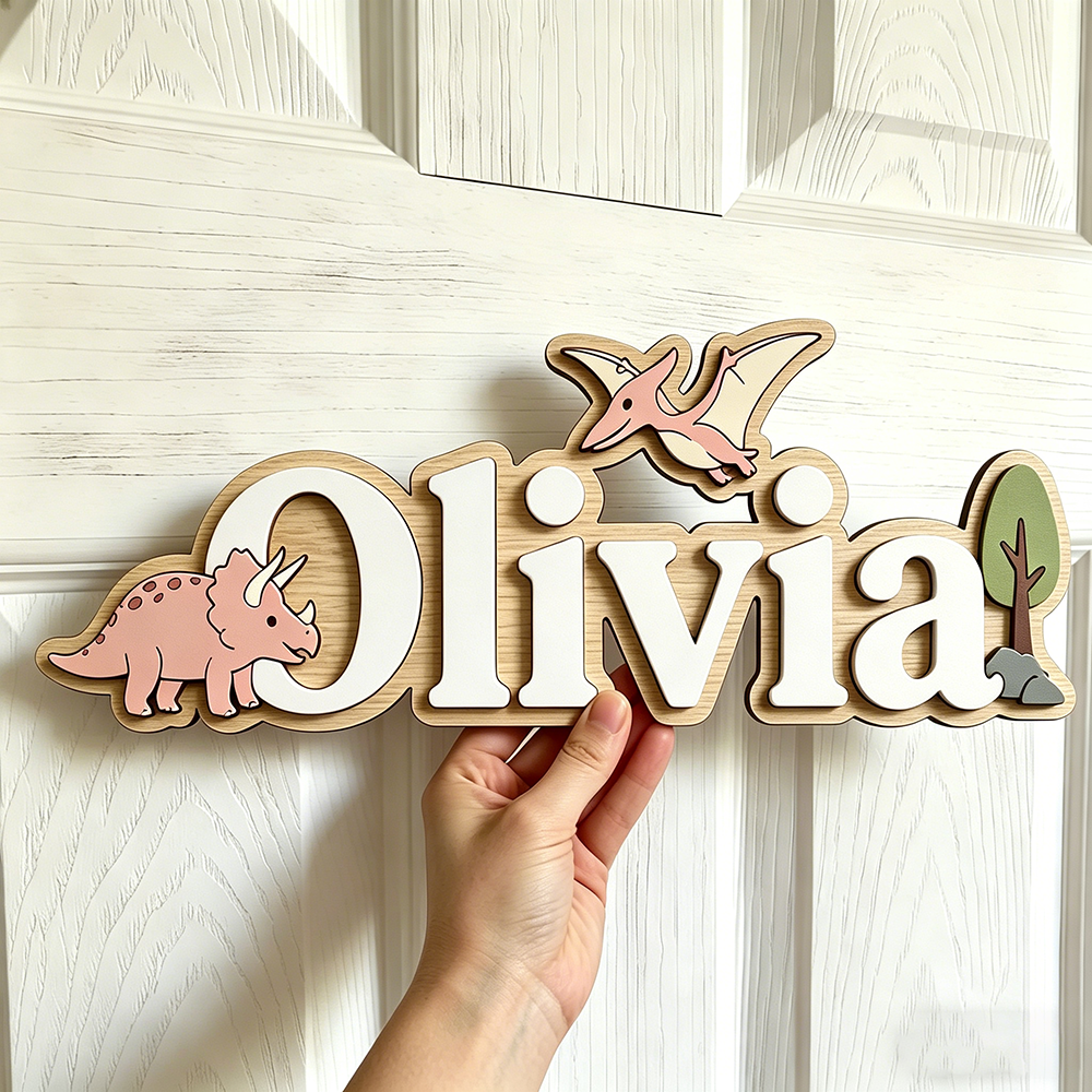 Personalized Dinosaur Name Sig - Baby Nursery Toy 评论和价格