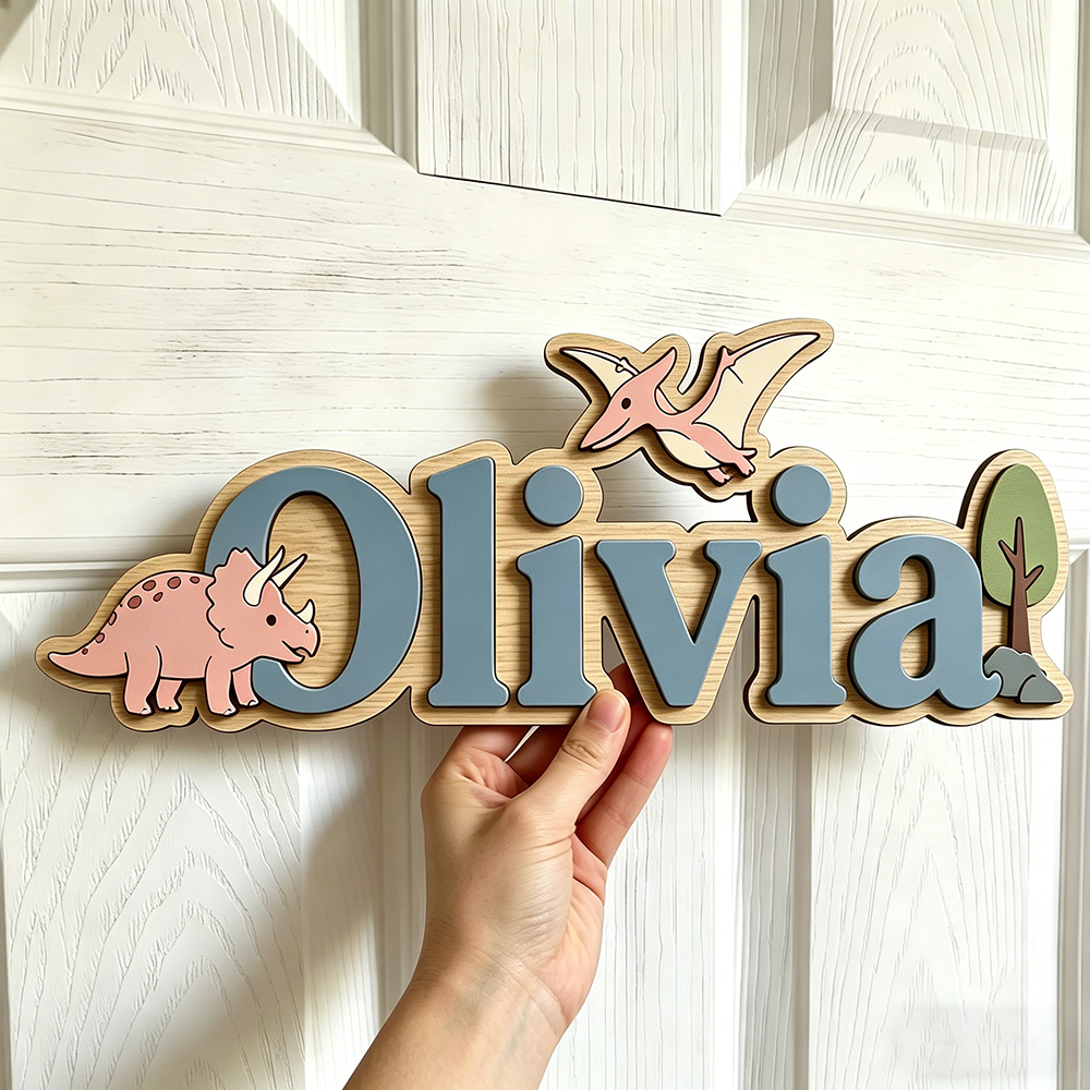 Personalized Dinosaur Name Sig - Baby Nursery Toy 评论和价格