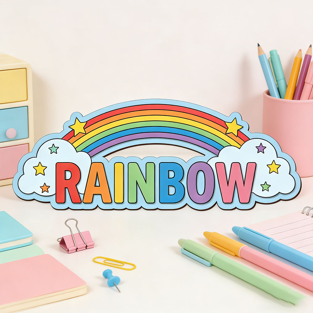 Custom Rainbow Cloud Star Name - Baby Nursery Toy 评论和价格