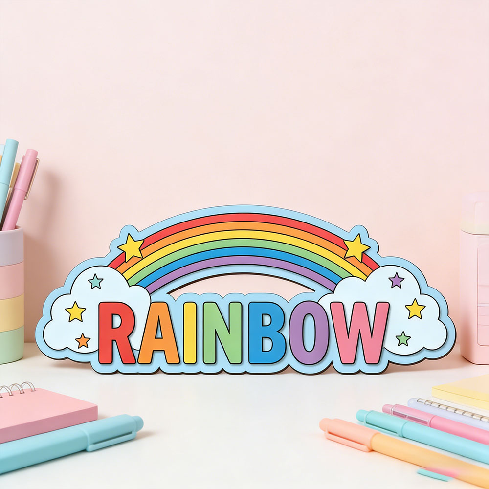 Custom Rainbow Cloud Star Name - Baby Nursery Toy 评论和价格