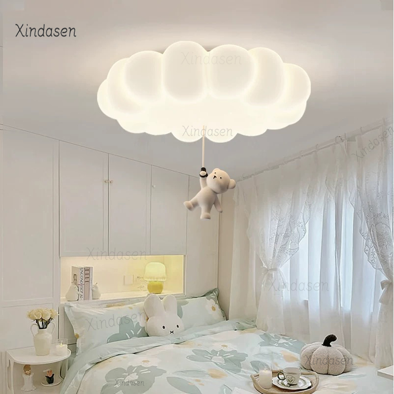 Kawaii Bear Lamp Ceiling Chand - Baby Nursery Chandelier 评论和价格