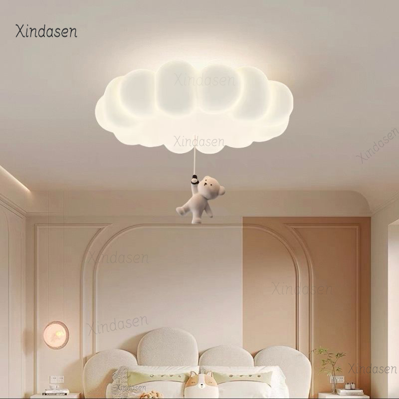 Kawaii Bear Lamp Ceiling Chand - Baby Nursery Chandelier 评论和价格
