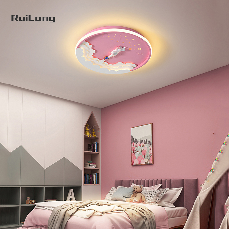 Cartoon Led Unicorn Ceiling La - Baby Nursery Chandelier 评论和价格
