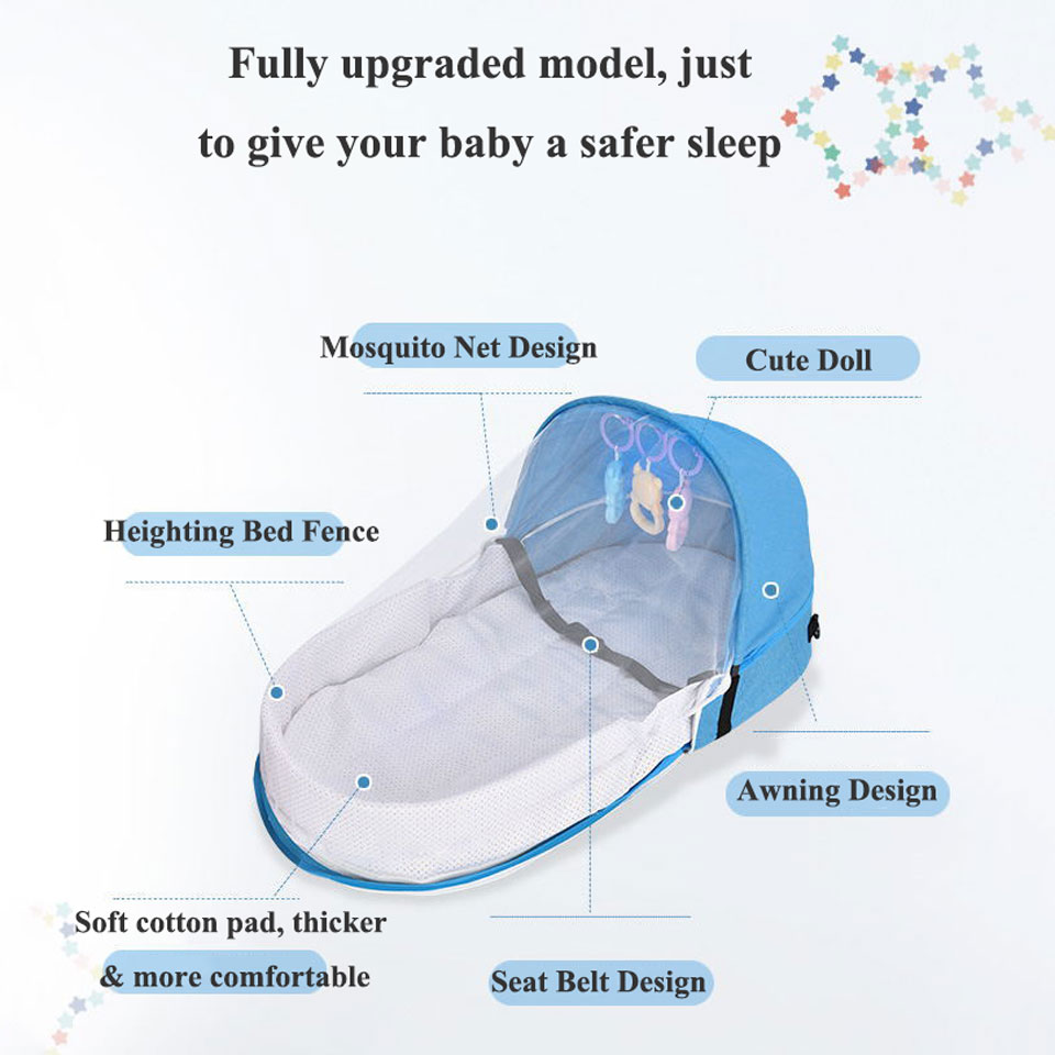 Portable Travel Baby Crib Fold - Baby Nursery Dolls 评论和价格