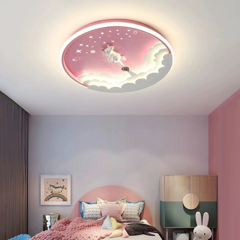 Cartoon Led Unicorn Ceiling La - Baby Nursery Chandelier 评论和价格
