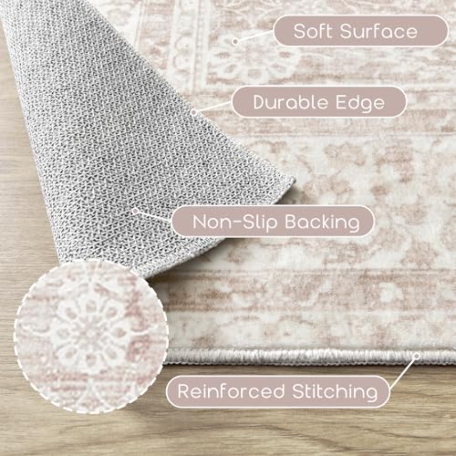 Pink Nursery Rug for Baby Girl - Baby Nursery Carpet 评论和价格