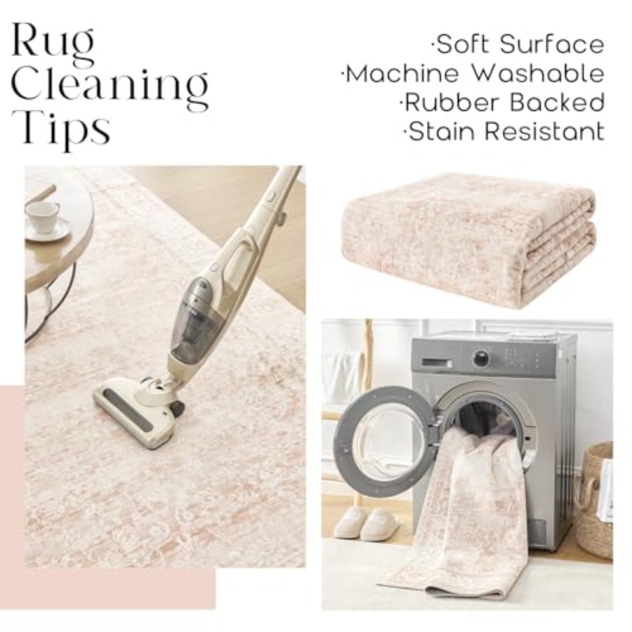 Pink Nursery Rug for Baby Girl - Baby Nursery Carpet 评论和价格