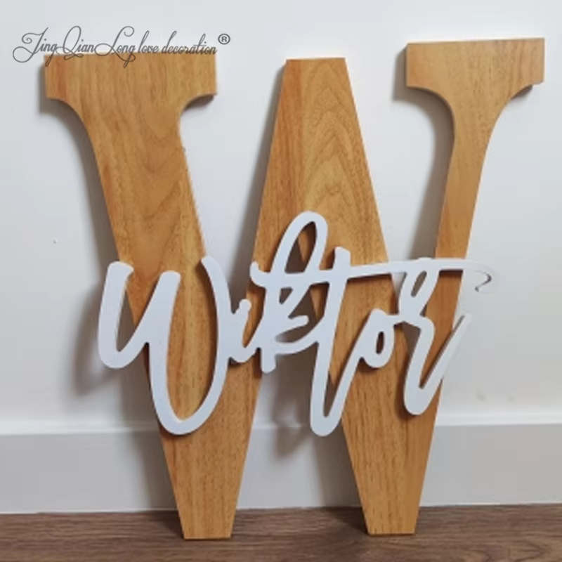 Custom wooden  Decor-Nursery N - Baby Nursery Name Wall Art 评论和价格