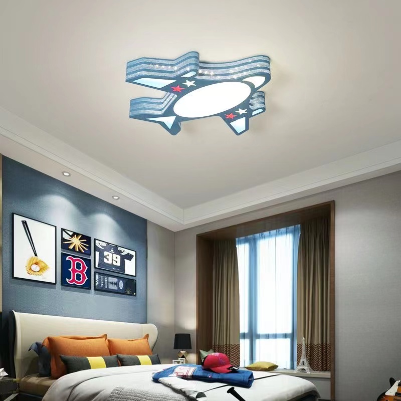 Cartoon Airplane Ceiling Light - Baby Nursery Chandelier 评论和价格
