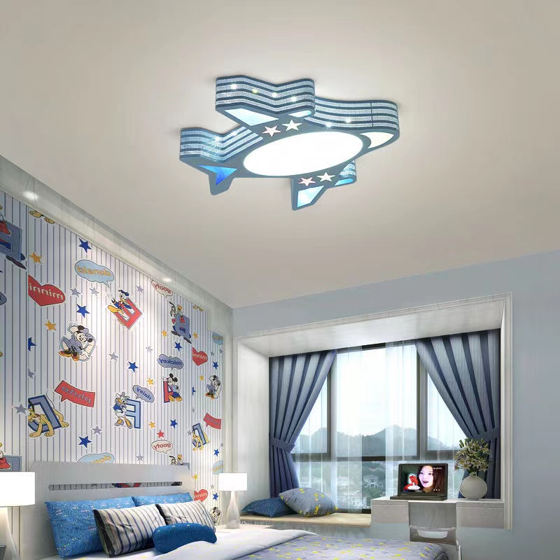 Cartoon Airplane Ceiling Light - Baby Nursery Chandelier 评论和价格