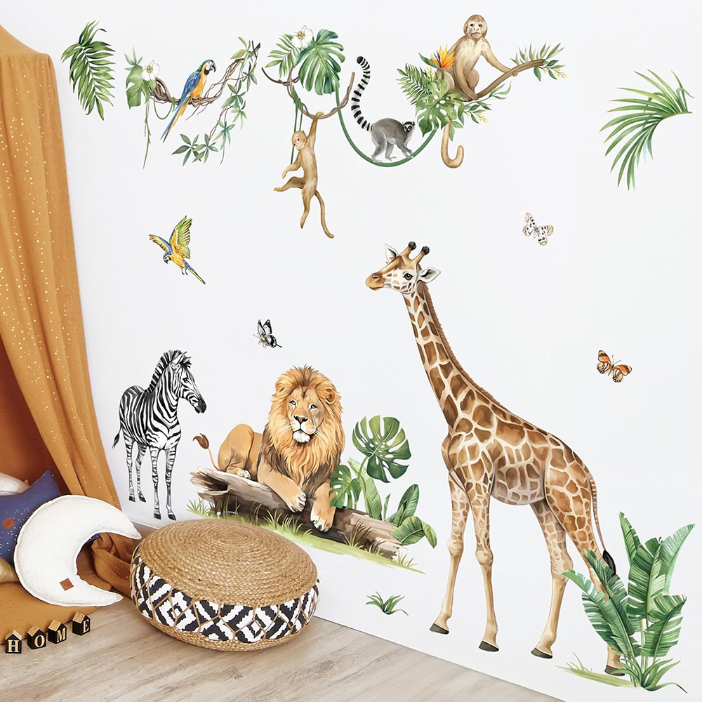 Large Jungle Animal Tropical L - Baby Nursery Products 评论和价格