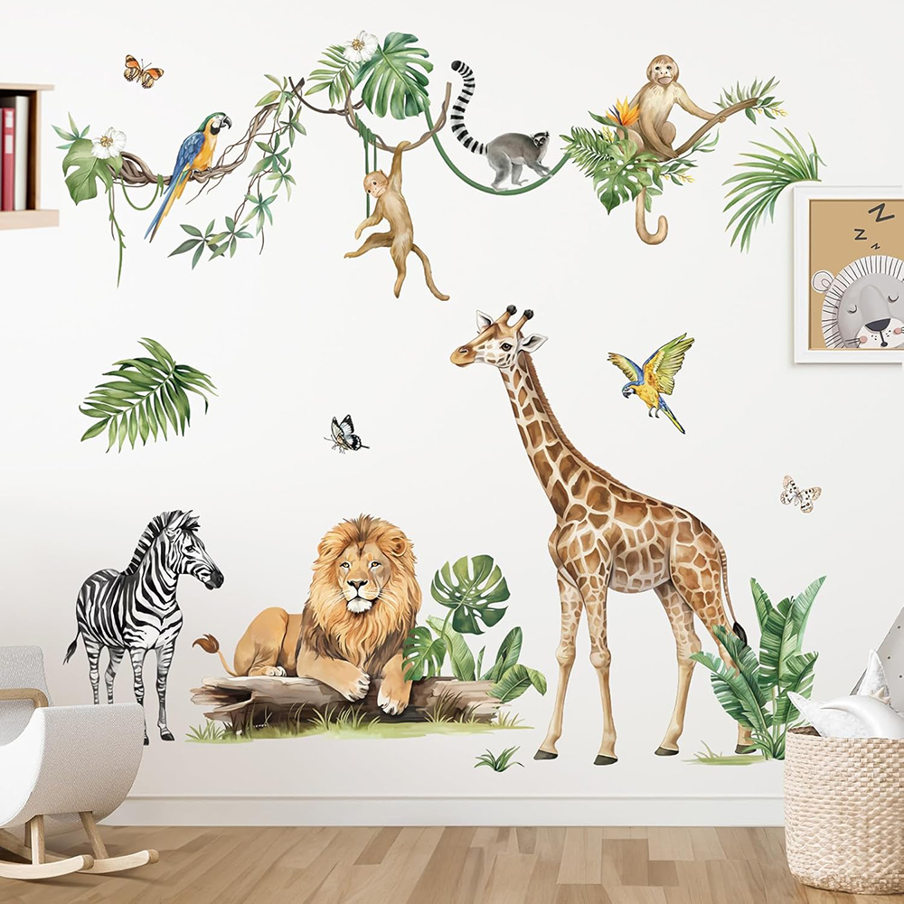 Large Jungle Animal Tropical L - Baby Nursery Products 评论和价格