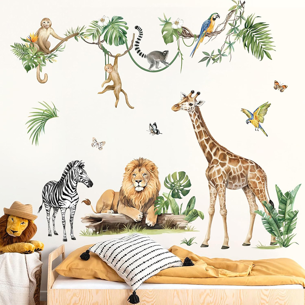 Large Jungle Animal Tropical L - Baby Nursery Products 评论和价格