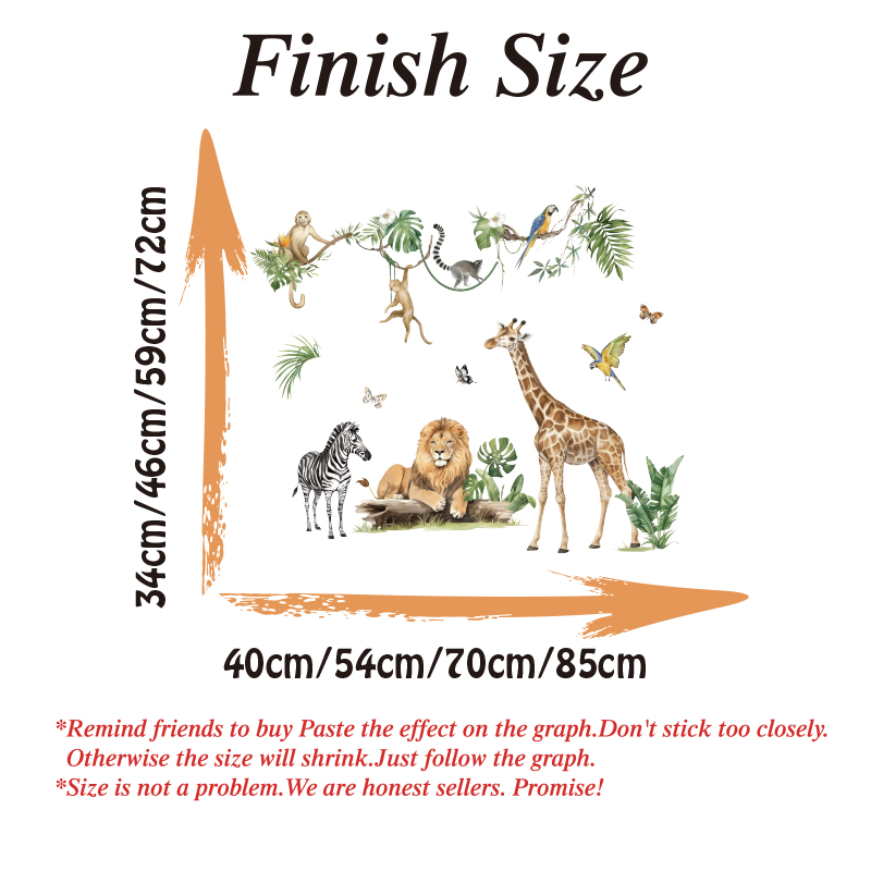 Large Jungle Animal Tropical L - Baby Nursery Products 评论和价格