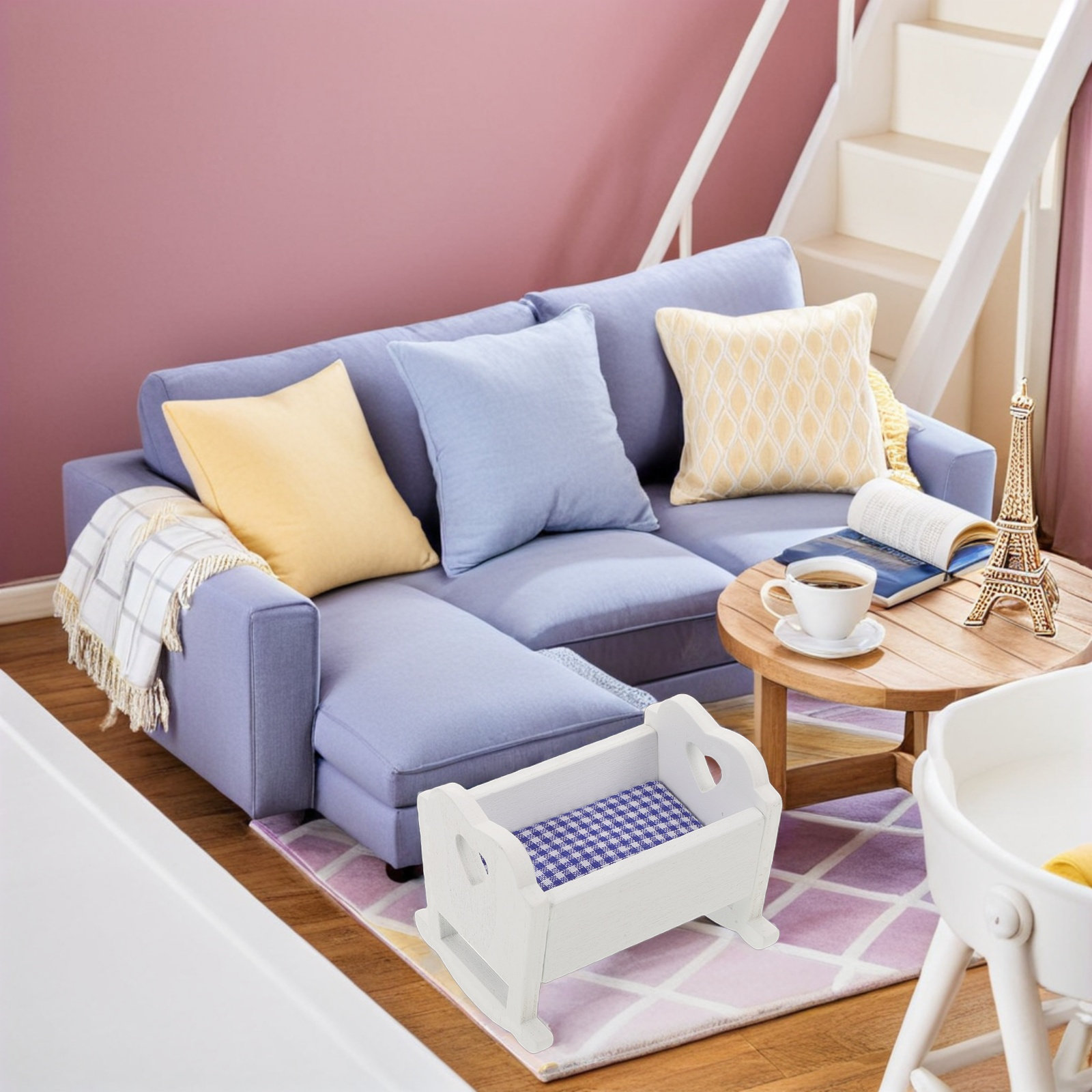 3Pcs Mini Crib Baby Bedroom Do - Baby Nursery Furniture Sets 评论和价格