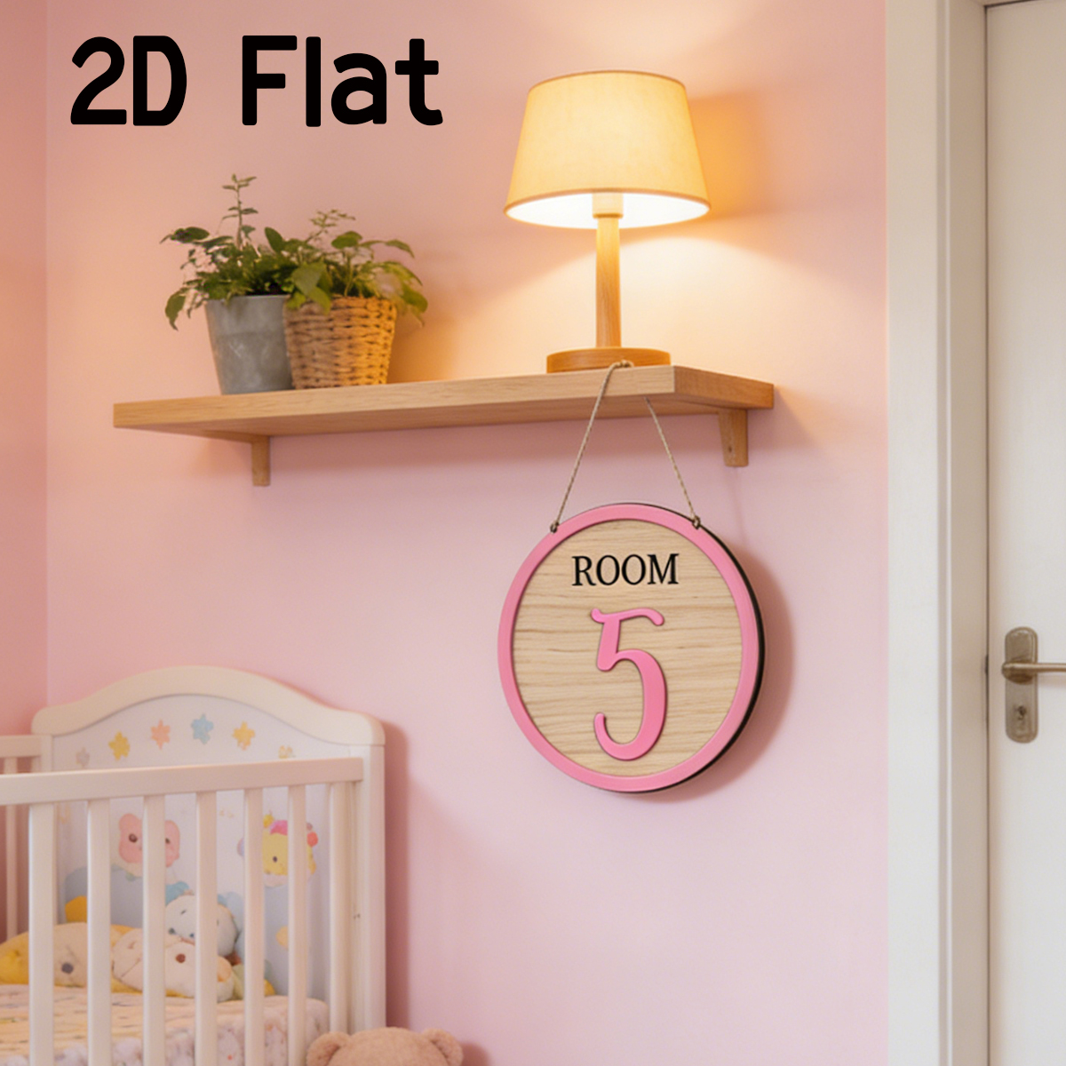 1Pc Cutom Pink Room Number Woo - Baby Nursery Toy 评论和价格