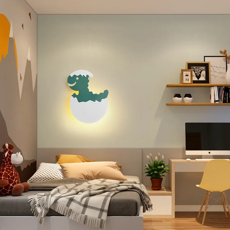 Cute Dinosaur Egg Wall Lamp, C - Baby Nursery Egg Light 评论和价格