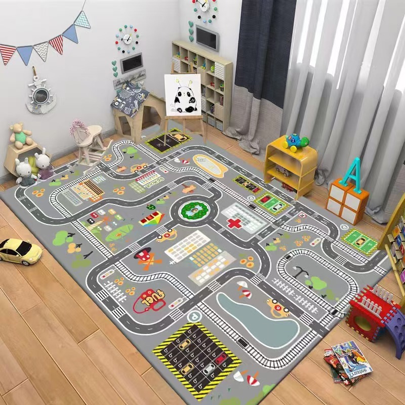 Kids Road Traffic Carpet Carto - Baby Nursery Mat 评论和价格