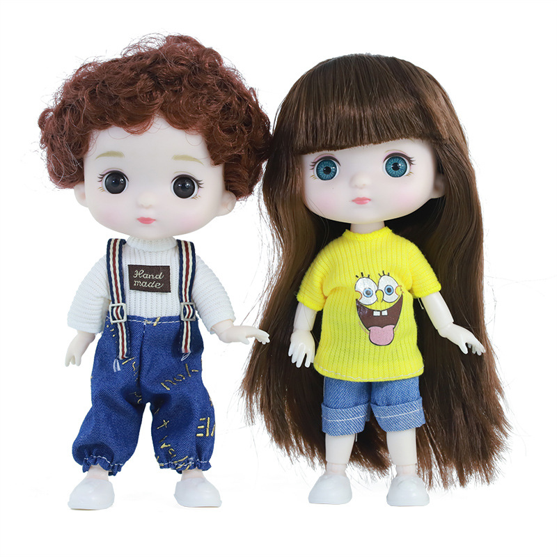 New 16cm Cute Doll Set 1/8 Bjd - Baby Nursery Dolls 评论和价格