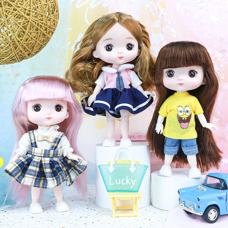 New 16cm Cute Doll Set 1/8 Bjd - Baby Nursery Dolls 评论和价格