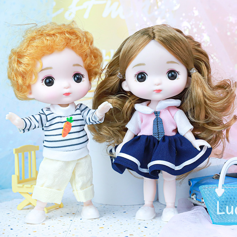 New 16cm Cute Doll Set 1/8 Bjd - Baby Nursery Dolls 评论和价格