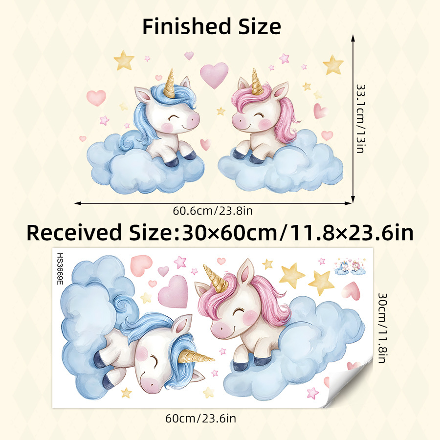 Unicorn Decorative Vinyl Child - Baby Nursery Ideas Girl 评论和价格