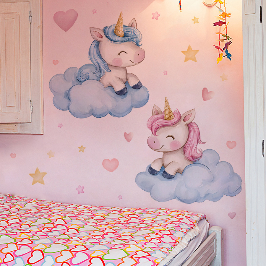 Unicorn Decorative Vinyl Child - Baby Nursery Ideas Girl 评论和价格