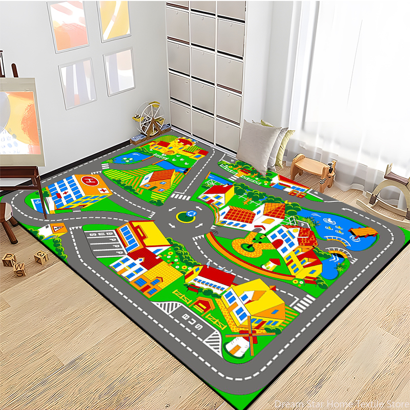 Kids Road Traffic Carpet Carto - Baby Nursery Mat 评论和价格