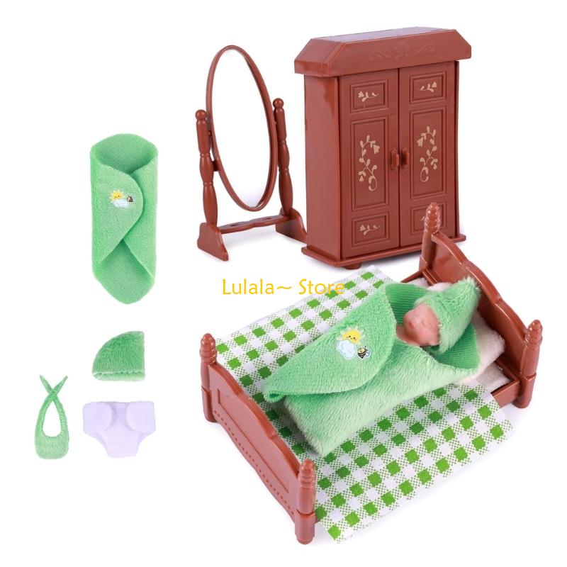 Y4QA 3inch Silicone Reborns Ba - Baby Nursery Dolls 评论和价格