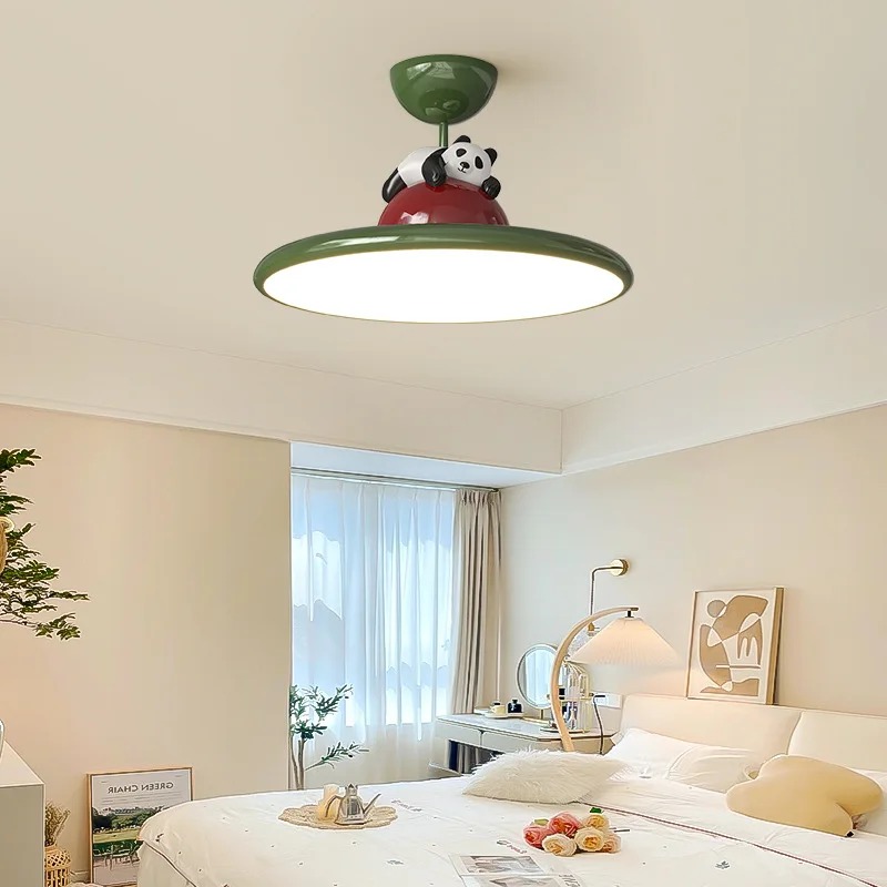 Cartoon Cream Style Panda LED  - Baby Nursery Chandelier 评论和价格