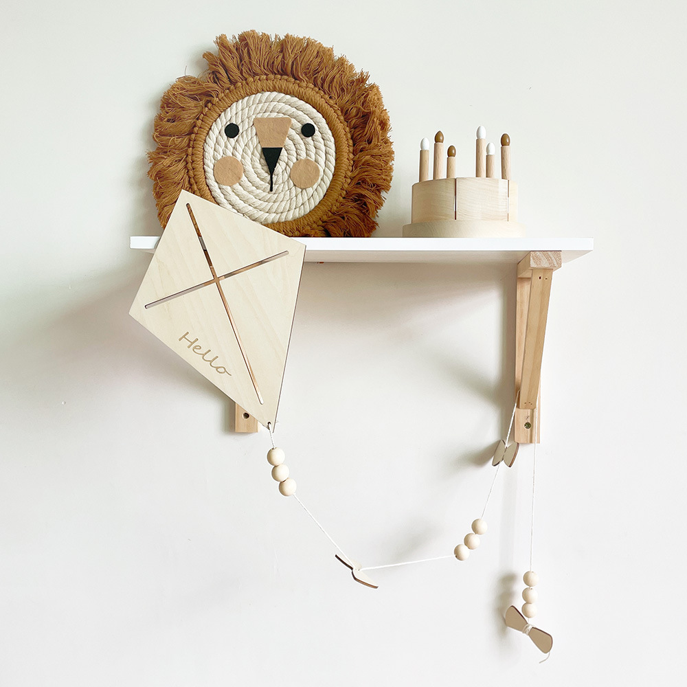 INS Nordic Wooden Kite Wall Or - Baby Nursery Products 评论和价格